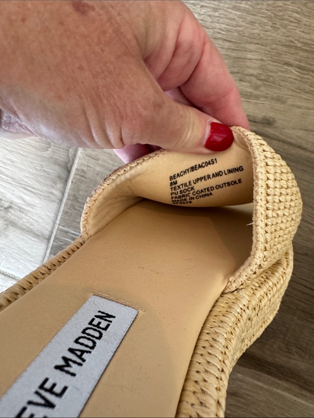 Steve Madden 8 Beachy straw woven platform slides - Picture 5 of 5